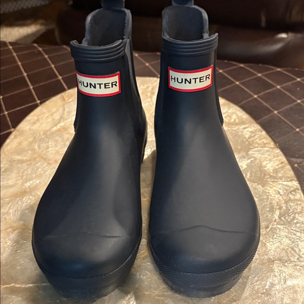 Hunter Navy Blue Short Rain Boots